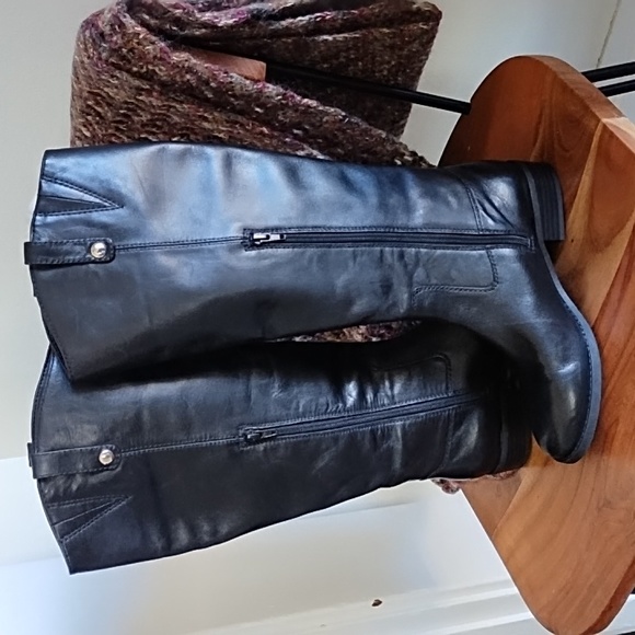 Inc International Concepts tall black leather boots size 8 1/2 NWOT - Picture 11 of 16